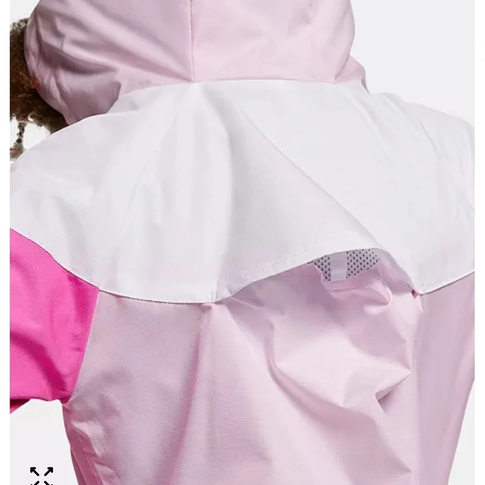Nike Girls Windreaker Water-Resistant Colorblock Jacket in Pink - 2T